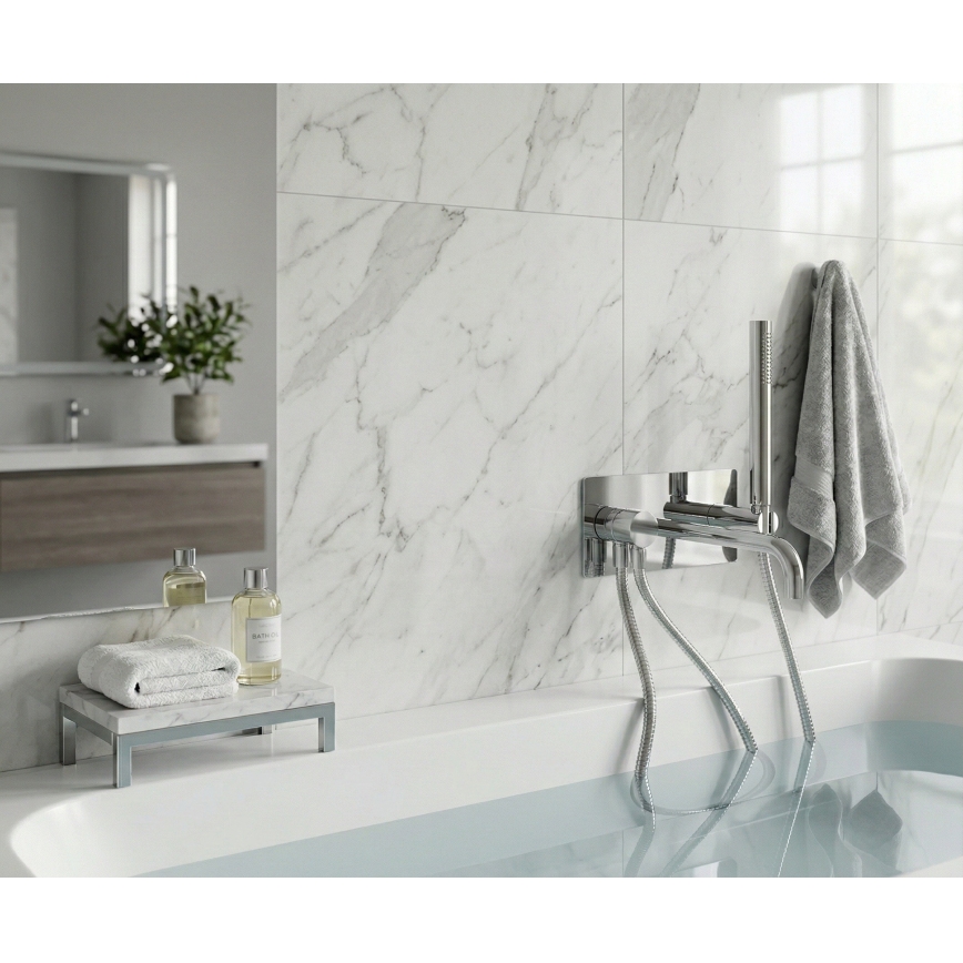 Paffoni - Conjunto de grifería para bañera LIGHT cromo pulido