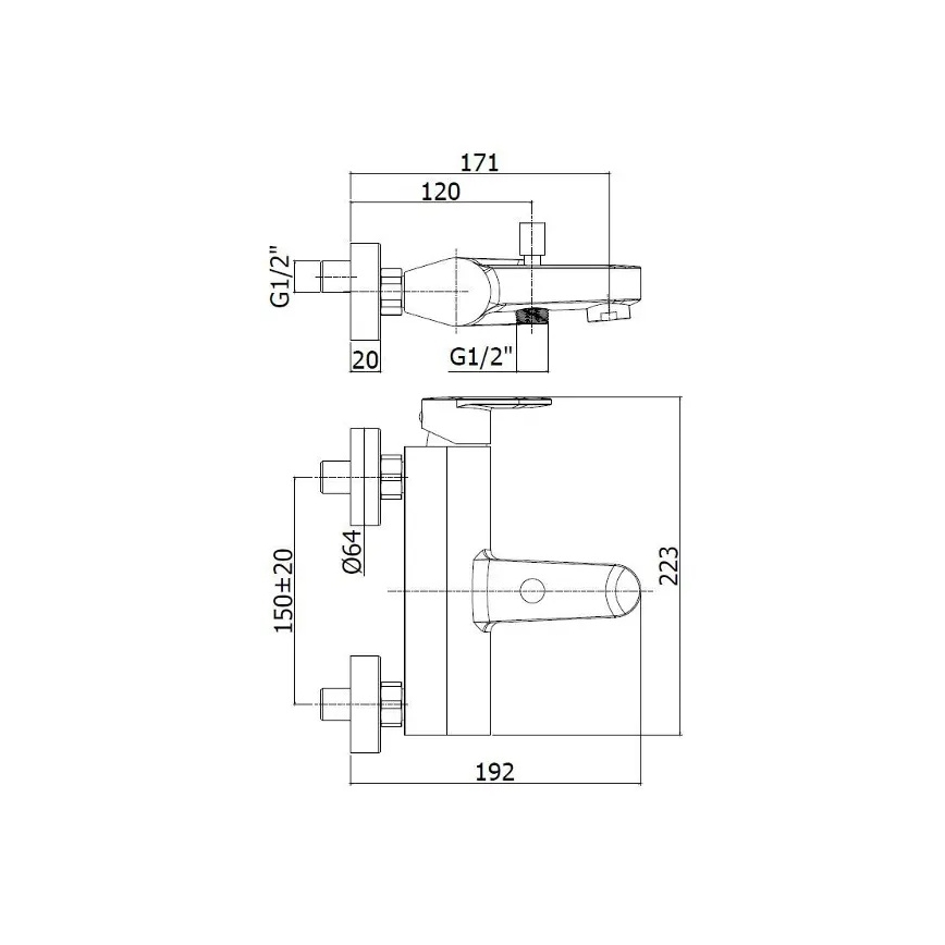 Paffoni - Grifo de bañera CANDY, cromo brillante