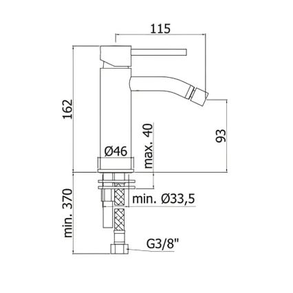 Paffoni - Grifo de bidé LIGHT negro