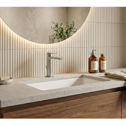 Paffoni - Grifo de lavabo + desagüe TANGO acero inoxidable