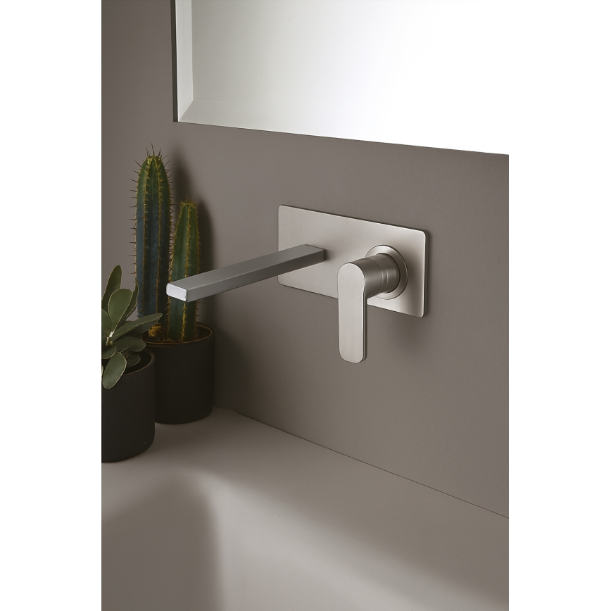 Paffoni - Grifo de lavabo empotrado TANGO, acero inoxidable