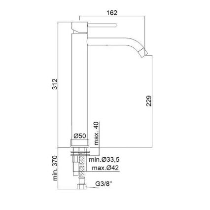 Paffoni - Grifo de lavabo LIGHT, cromo pulido