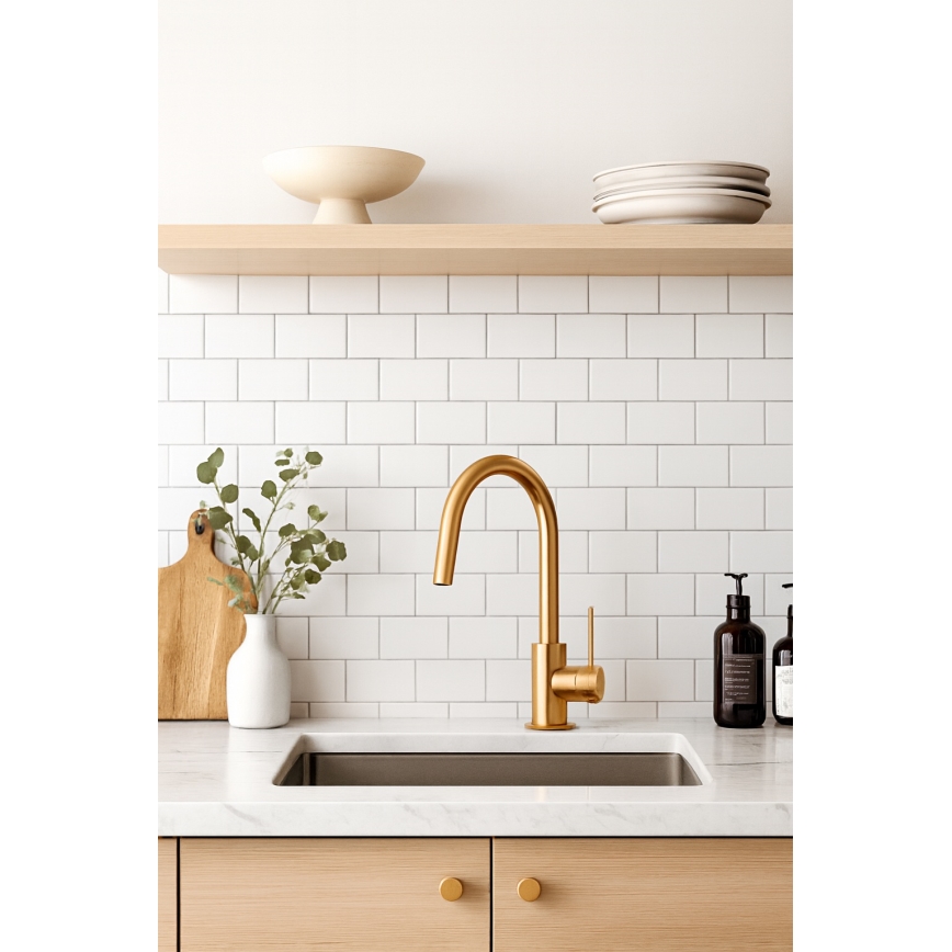 Paffoni - Grifo de lavabo LIGHT dorado