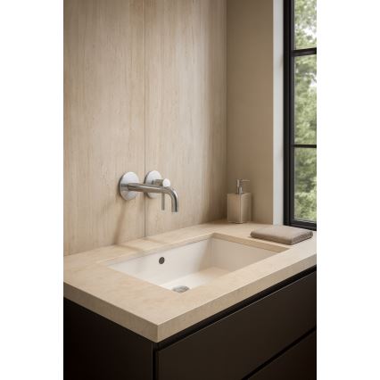 Paffoni - Grifo de lavabo para instalación empotrada LIGHT, acero inoxidable