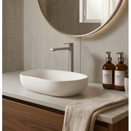 Paffoni - Grifo de lavabo TANGO con válvula de desagüe, acero inoxidable