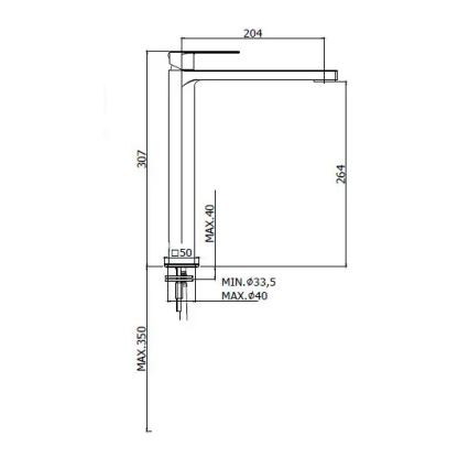 Paffoni - Grifo de lavabo TANGO cromo mate