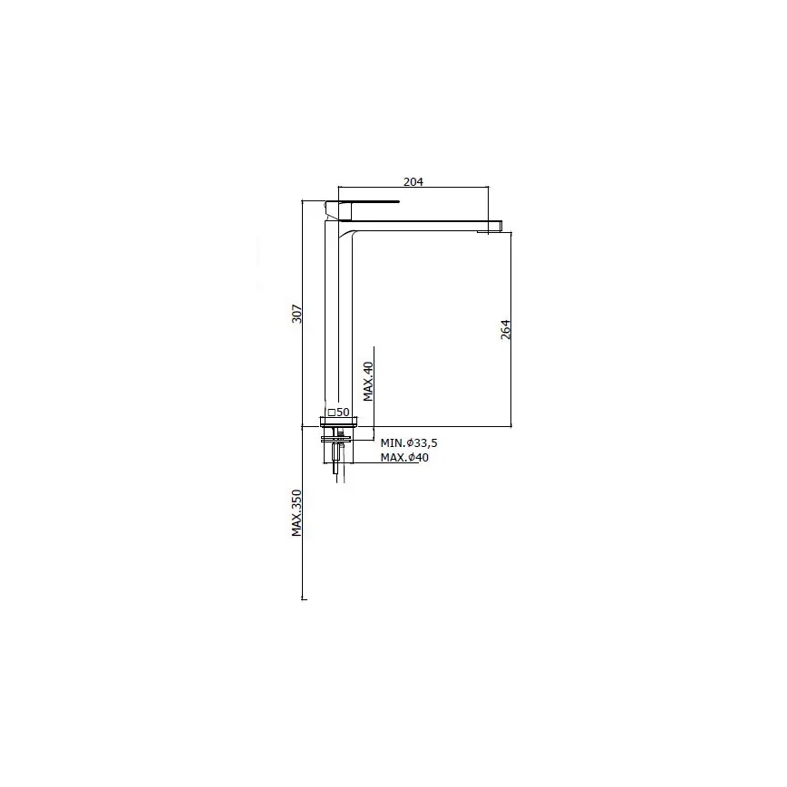 Paffoni - Grifo de lavabo TANGO en acero inoxidable