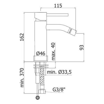 Paffoni - Grifo para bidé LIGHT en acero inoxidable