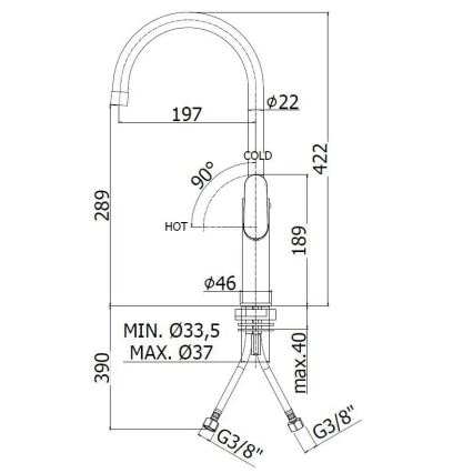 Paffoni - Grifo para fregadero CANDY cromo brillante