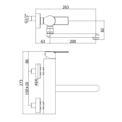 Paffoni - Grifo para fregadero TANGO de acero inoxidable