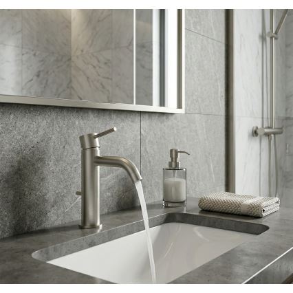 Paffoni - Grifo para lavabo LIGHT en acero inoxidable