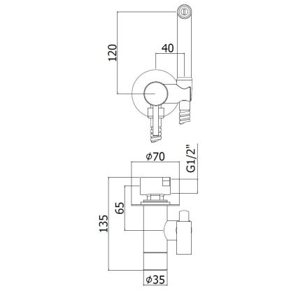 Paffoni - Conjunto mural con rociador manual para bidé, para instalación empotrada RINGO WEST, blanco