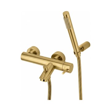 Paffoni - Juego de bañera con grifo LIGHT oro cepillado