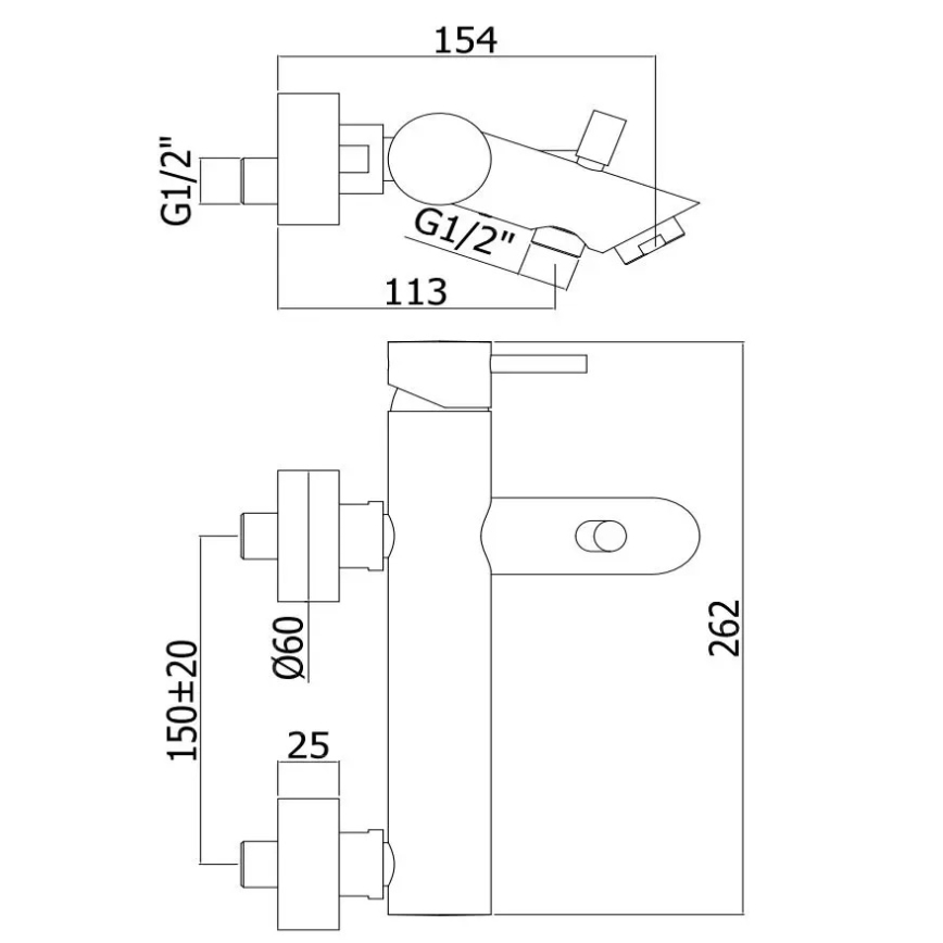Paffoni - Juego de bañera con grifo monomando LIGHT, cromo brillante
