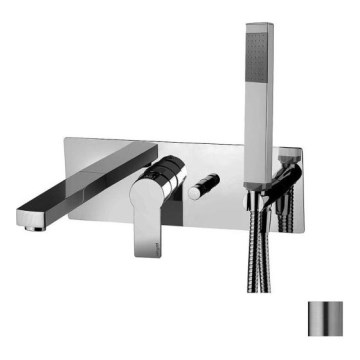 Paffoni - Juego de bañera con grifo para instalación empotrada TANGO en acero inoxidable