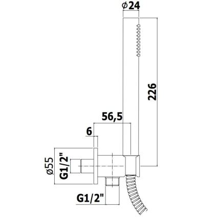 Paffoni - Set de ducha ROUND negro mate