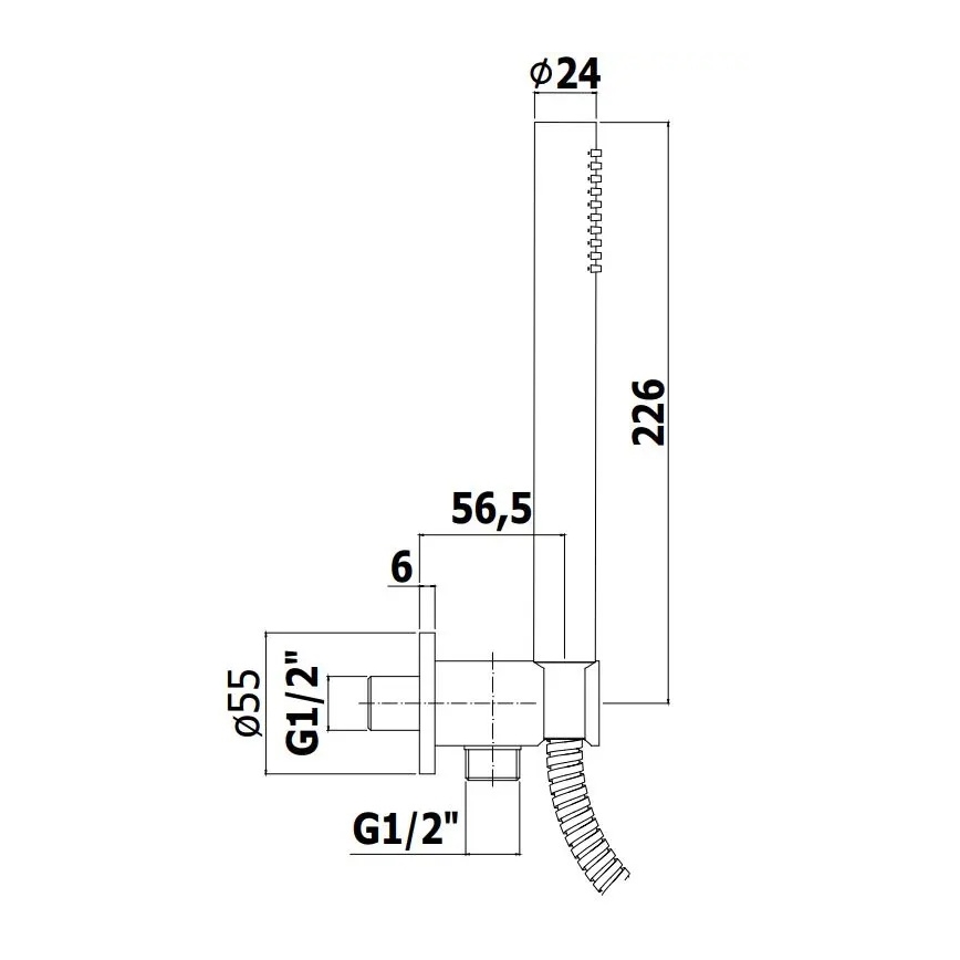 Paffoni - Set de ducha ROUND negro mate