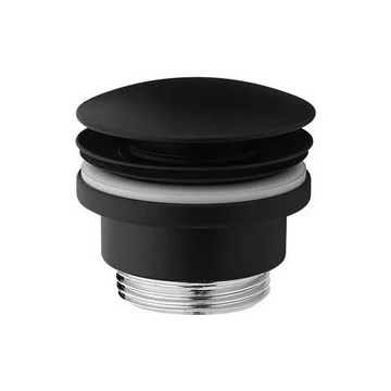 Paffoni - Válvula de desagüe para lavabo RINGO WEST, diámetro 63,5 mm, negro