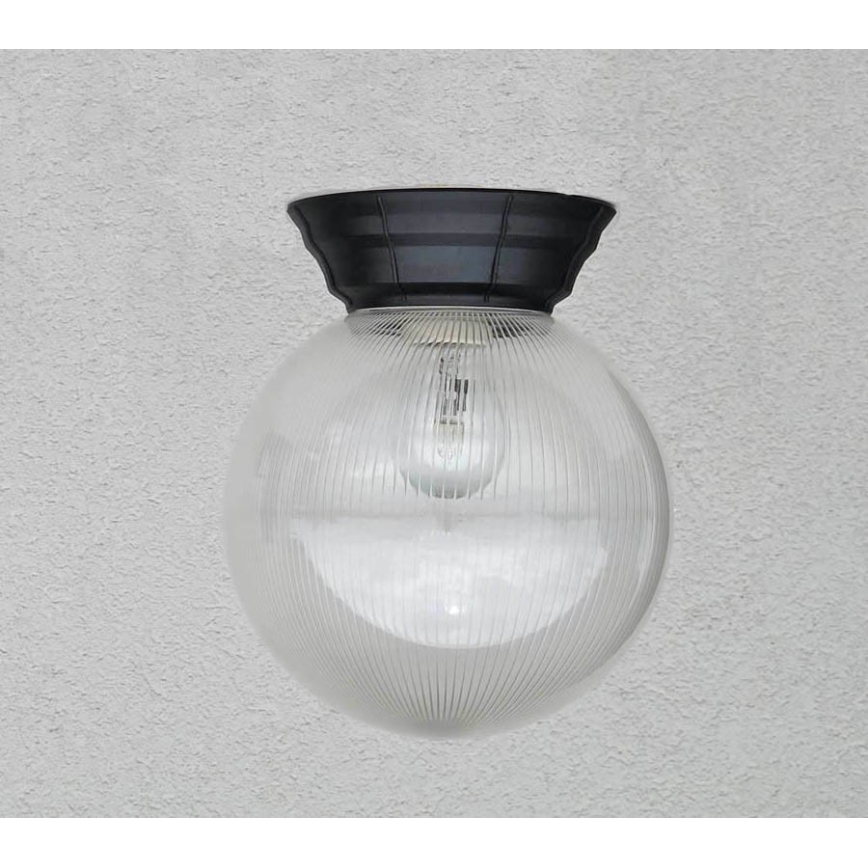 Plafón de exterior NADIR 1xE27/15W/230V IP44 transparente