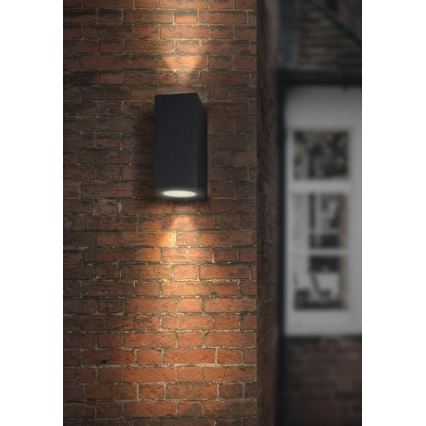 Aplique de exterior HUGO 2xGU10/10W/230V IP44