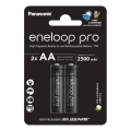 Panasonic - 2 pz Pilas recargables AA Eneloop Pro 2500 mAh