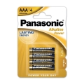 Panasonic - 4 pz Batería alcalina AAA/LR03