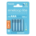 Panasonic - 4 pz Pilas recargables AAA Eneloop Lite 550 mAh