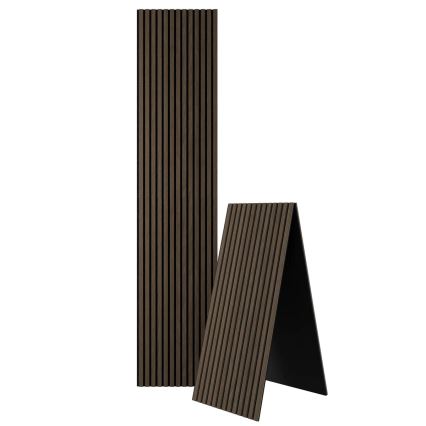 Panel acústico de revestimiento VASALUND 240x52 cm, nogal