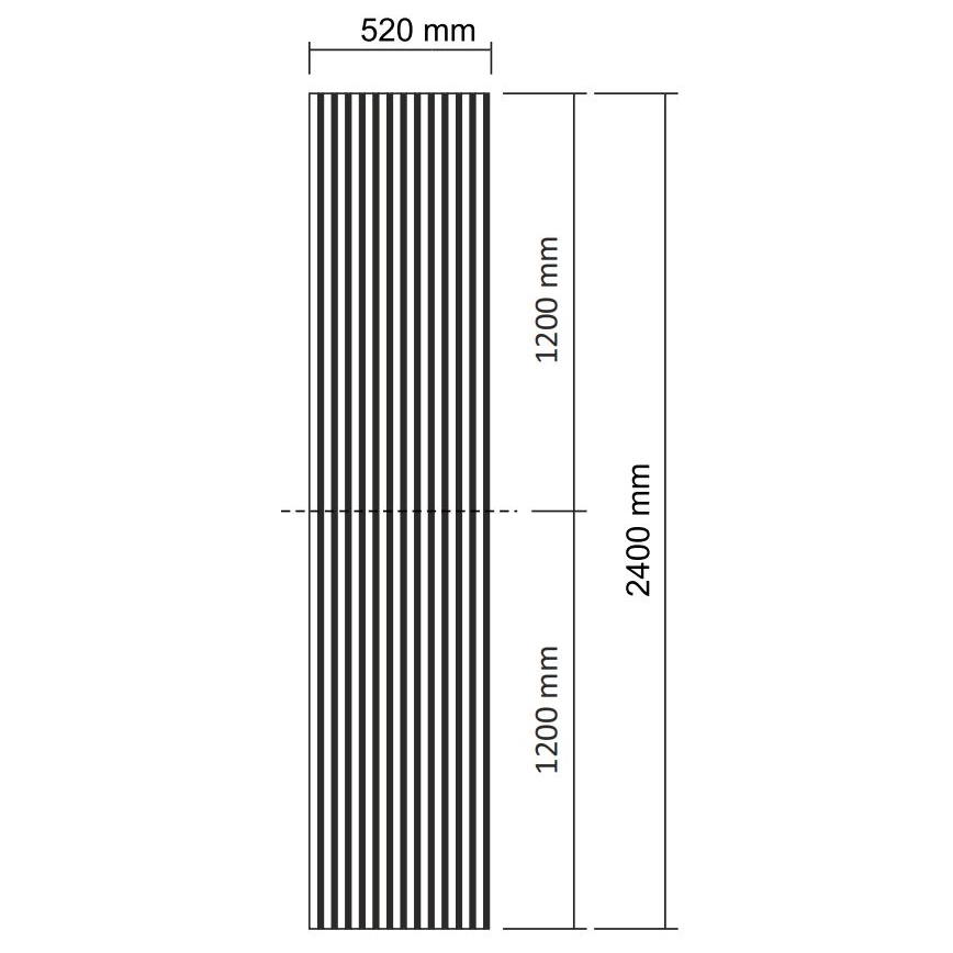 Panel acústico de revestimiento VASALUND 240x52 cm, nogal