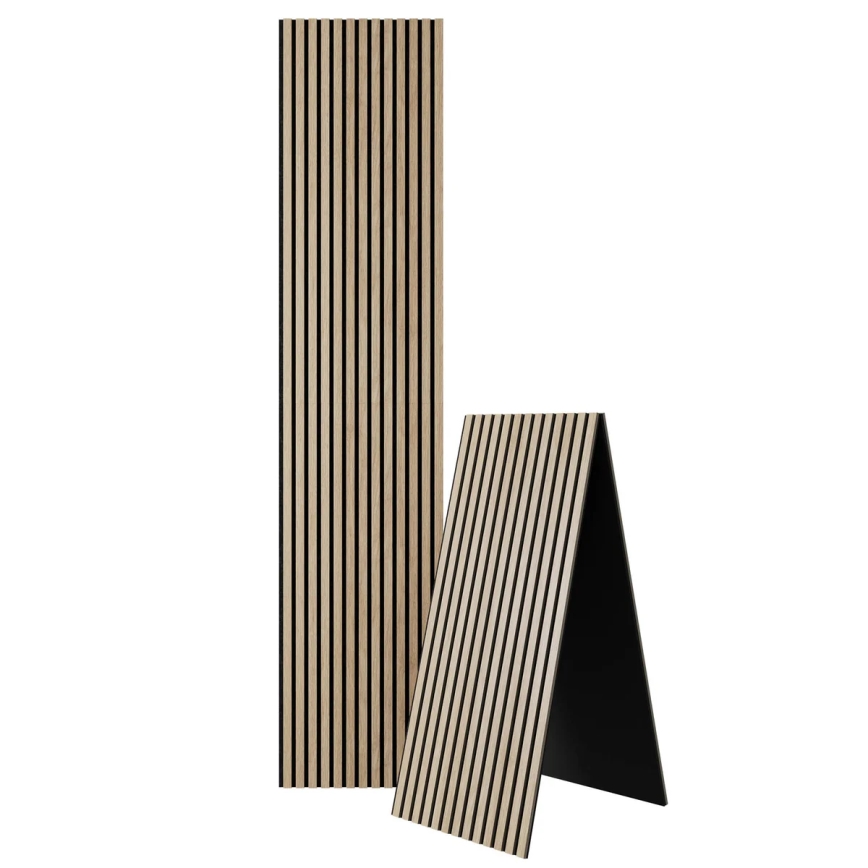 Panel acústico de revestimiento VASALUND 240x52 cm, roble