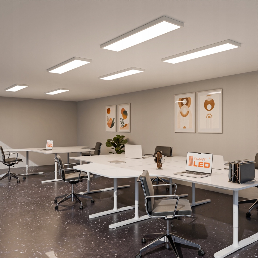 Panel LED de montaje en superficie/60W/230V 30x120 cm blanco