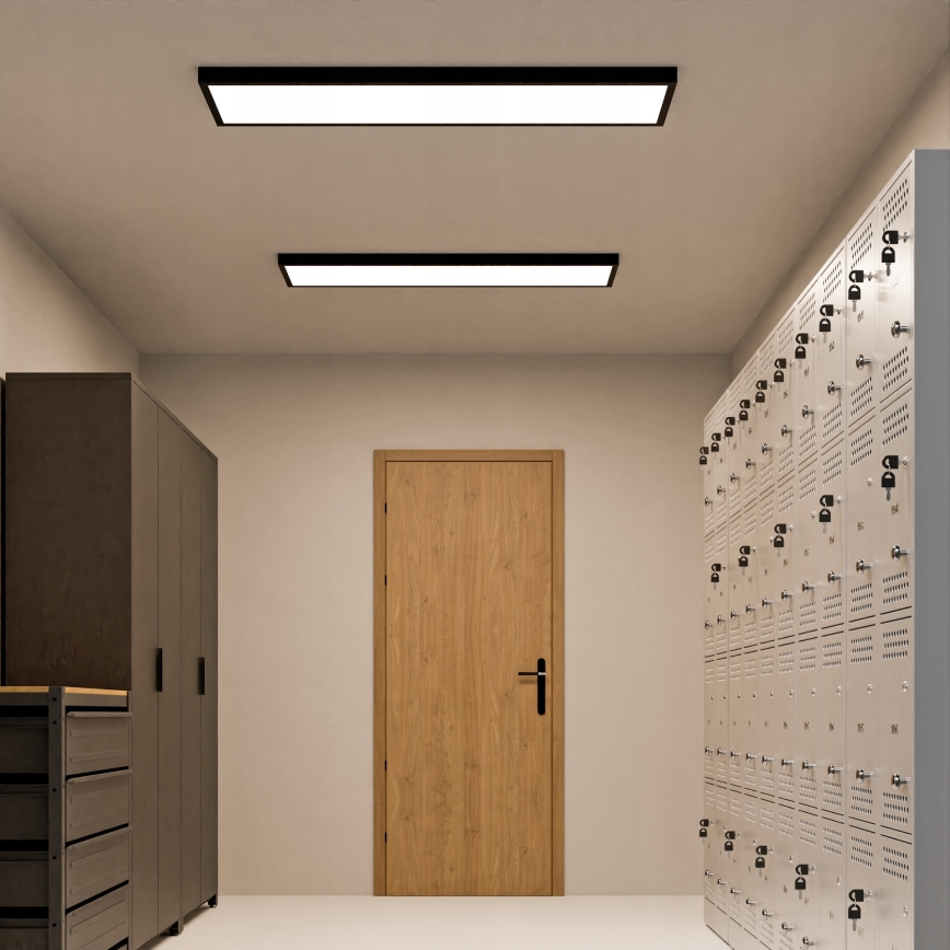 Panel LED de superficie 60W/230V 30x120 cm negro