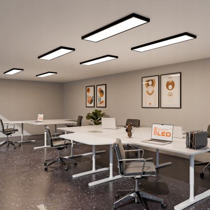 Panel LED de superficie 60W/230V 30x120 cm negro