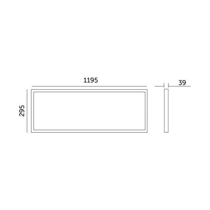Panel LED de superficie BRISBANE LED/36W/230V 4000K 29,5x119 cm blanco