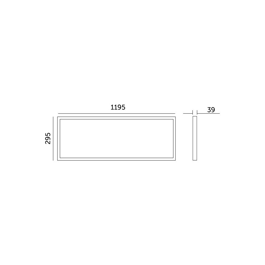 Panel LED de superficie BRISBANE LED/36W/230V 4000K 29,5x119 cm blanco