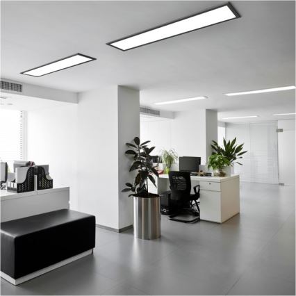 Panel LED de superficie BRISBANE LED/36W/230V 4000K 29,5x119 cm negro