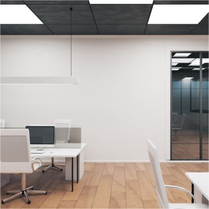 Panel LED de superficie BRISBANE LED/36W/230V 4000K 59,5x59,5 cm negro