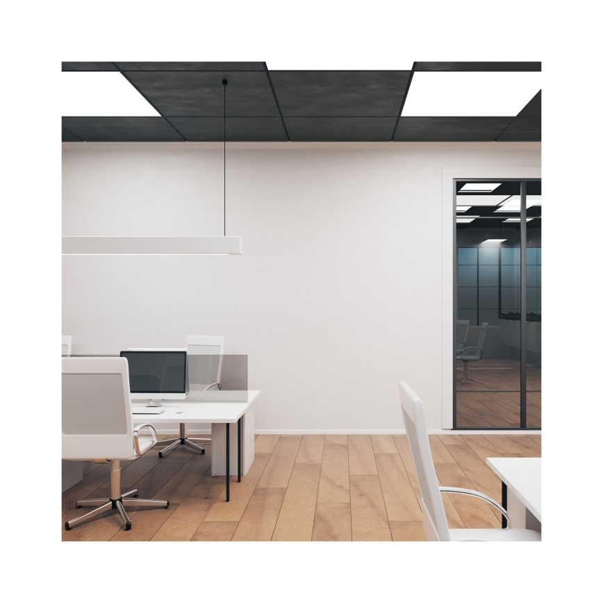 Panel LED de superficie BRISBANE LED/36W/230V 4000K 59,5x59,5 cm negro