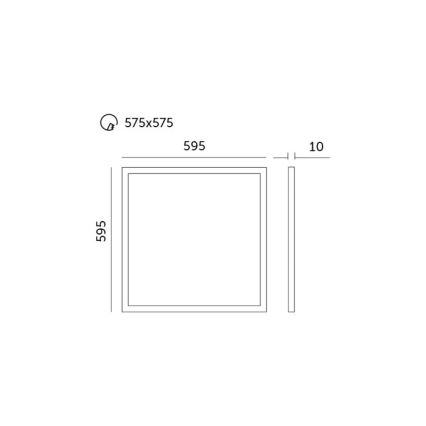 Panel LED empotrable BALIS LED/40W/230V 4000K 59,5x59,5 cm