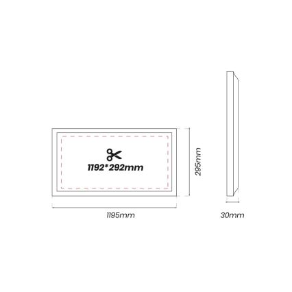 Panel LED empotrado LED/40W/230V 4000K 120x30 cm