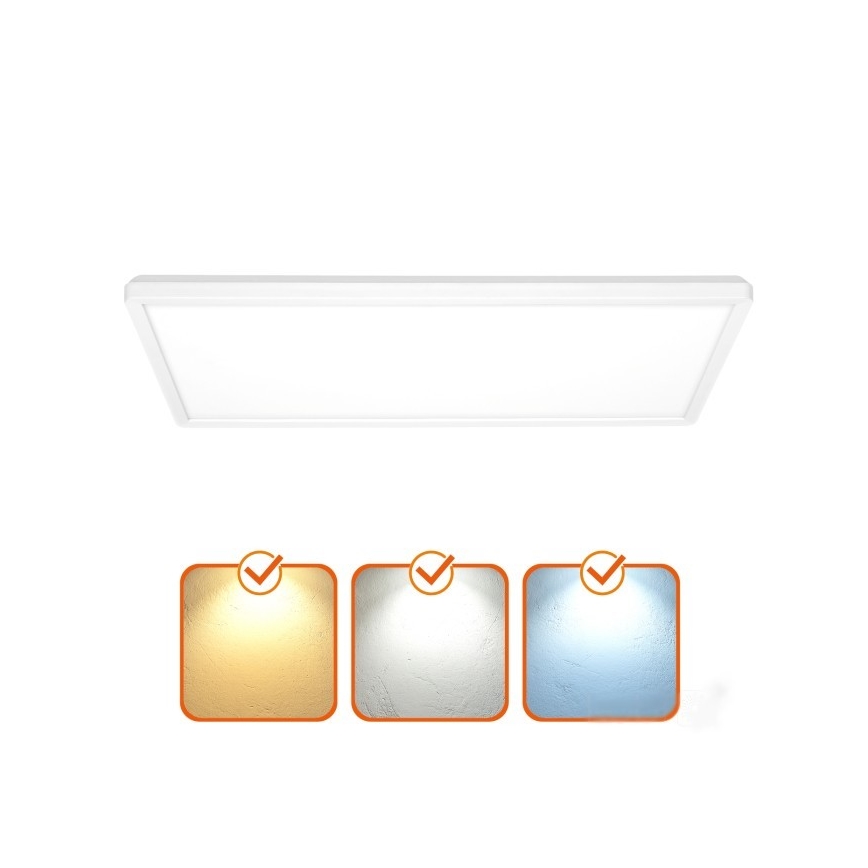 Panel LED de superficie NIVERA LED/32W/230V IP54 3000/4000/6000K 29,5x59,5 cm blanco