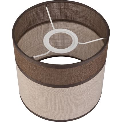 Pantalla de lámpara de recambio para araña, lámparas de pie y apliques ANDREA E27 diá. 16 cm marrón/beige