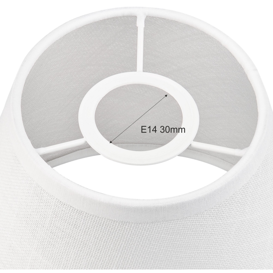 Pantalla de recambio para lámpara de araña y aplique ANTONIO E14 140x160 mm blanco