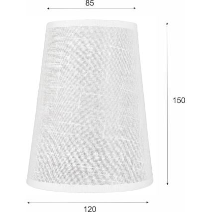 Pantalla de recambio para lámpara de araña y aplique ANTONIO E14 150x120 mm blanco