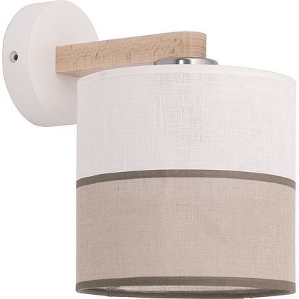Pantalla de recambio para aplique LAURA E27 16x16 cm color crema/beige
