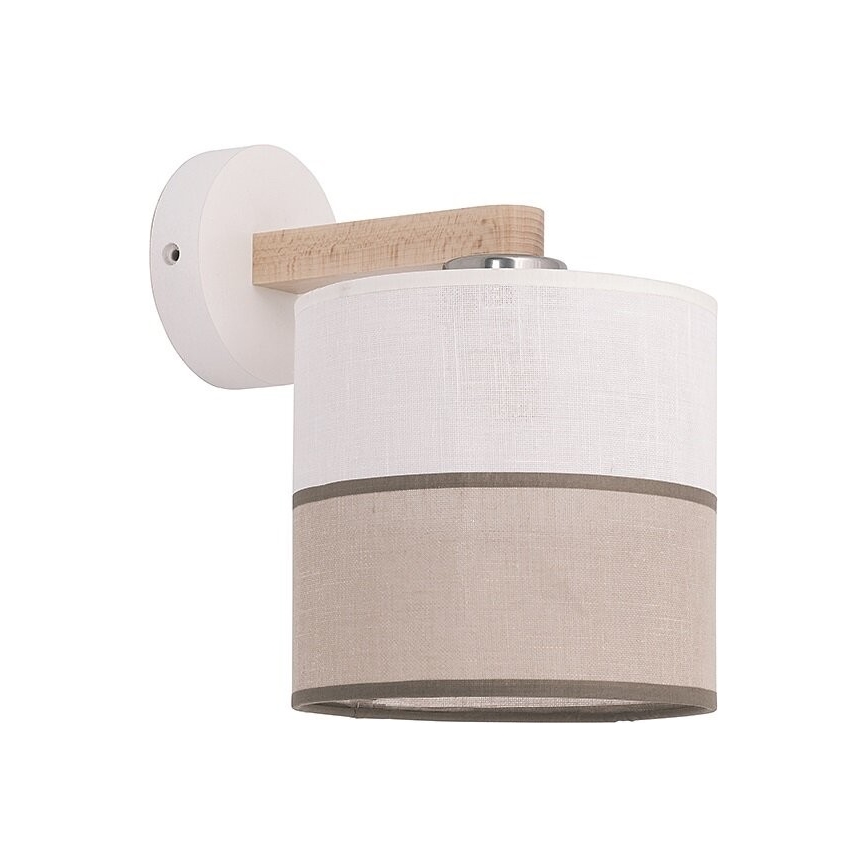 Pantalla de recambio para aplique LAURA E27 16x16 cm color crema/beige