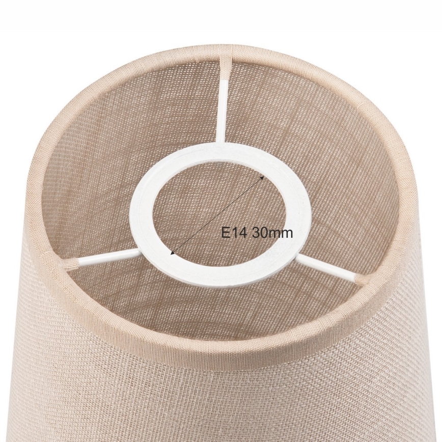 Pantalla de recambio para lámpara de araña y aplique ANTONIO E14 150x120 mm beige