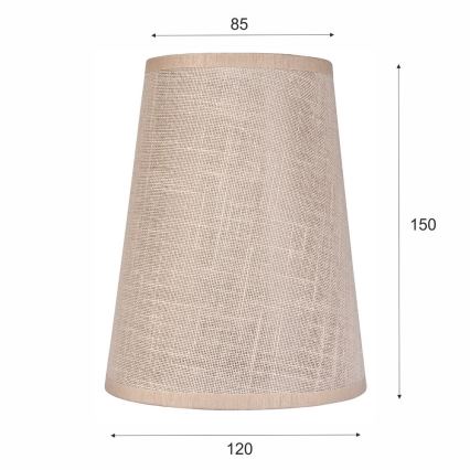 Pantalla de recambio para lámpara de araña y aplique ANTONIO E14 150x120 mm beige