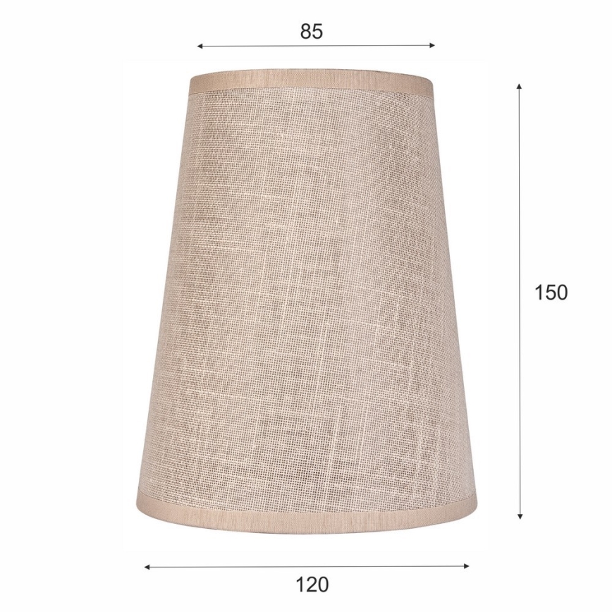 Pantalla de recambio para lámpara de araña y aplique ANTONIO E14 150x120 mm beige
