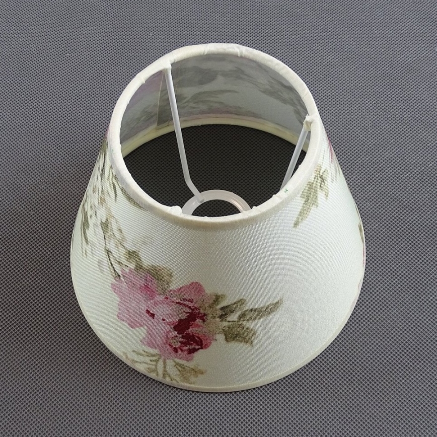 Pantalla de recambio para lámpara de mesa ROSA 13x17,5 cm color crema/rosa
